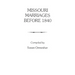 Missouri Marriages Before 1840