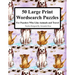 50 Large Print Wordsearch Puzzles: For Puzzlers Who Like Animals And Travel