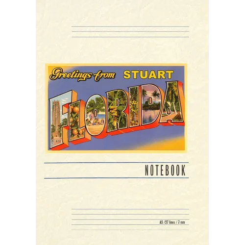 Vintage Lined Notebook Greetings from Stuart, Florida