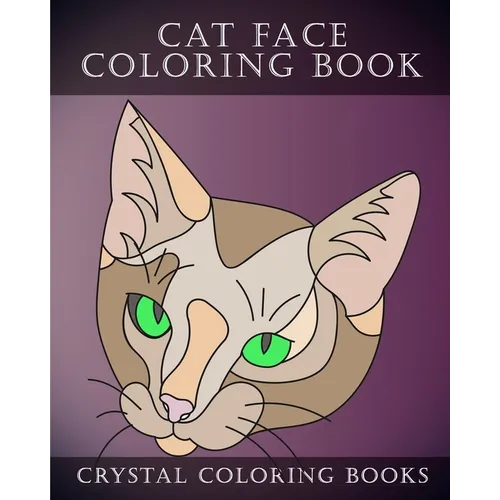 Cat Face Coloring Book: 30 Easy Line Drawing Cat Face Coloring Pages.