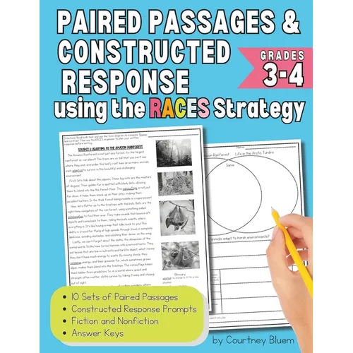 Reading Paired Passages and Constructed Response for Grades 3 to 4 - Fiction and Non-Fiction: Using the RACES Strategy