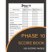 Phase 10 Score Book: Phase Ten Card Game Record Keeper Book and Writing Note to Record Your Scores Playing Phase 10