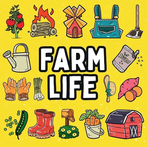 Farm Life Coloring Book: Bold and Easy Designs for Both Seniors and Kids