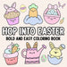 Hop Into Easter: Bold and Easy Coloring Book