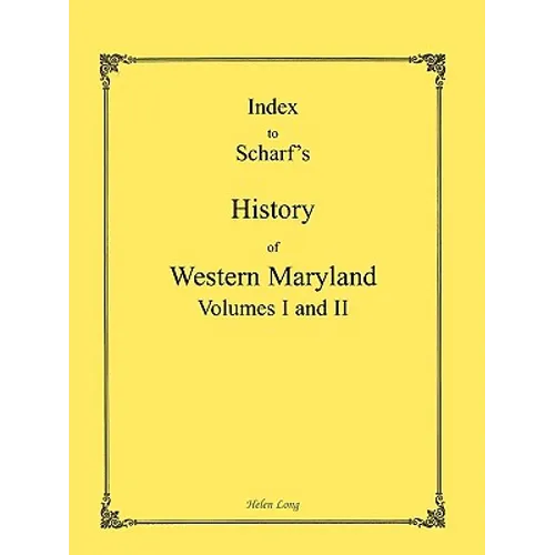 Index to the History of Western Maryland