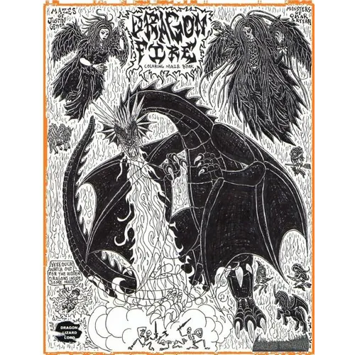 Dragon Fire: Coloring Maze Book