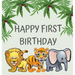 First birthday guest book (Hardcover): Birthday guest book, first birthday book, party and birthday celebrations decor, memory book, 1st birthday, hap
