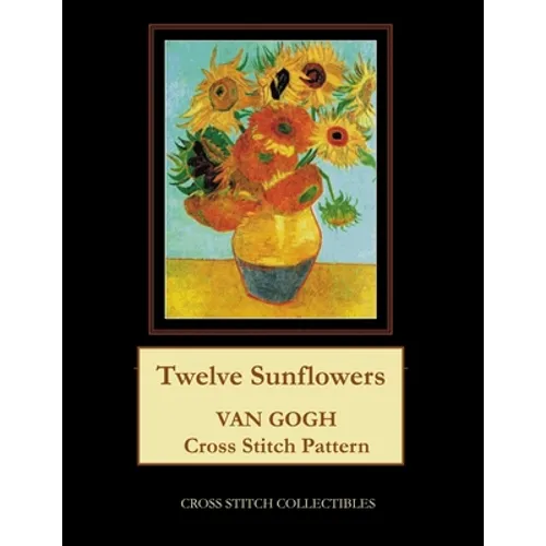 Twelve Sunflowers: Van Gogh cross stitch pattern