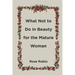 What Not to Do in Beauty for the Mature Woman