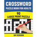 Crossword Puzzle Book For Adults: UK Version Large Print Quick Daily Cross Word Activity Books With Solution For Adults And Seniors Mums And Dad 90 Pu