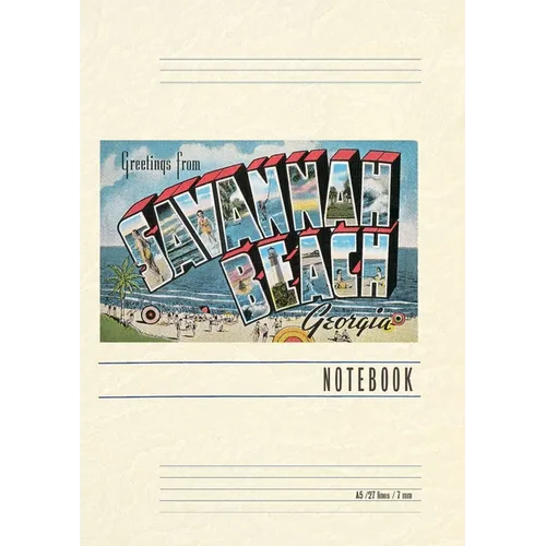 Vintage Lined Notebook Greetings from Savannah Beach