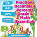 Fractions Decimals & Percents Grade 4 Math Essentials: Children's Fraction Books