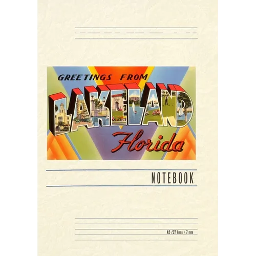 Vintage Lined Notebook Greetings from Lakeland, Florida