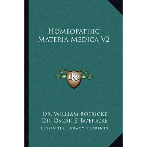 Homeopathic Materia Medica V2