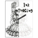 Ink Tracing Coloring Book: Trace the Lines to bring these creepy dolls to life.