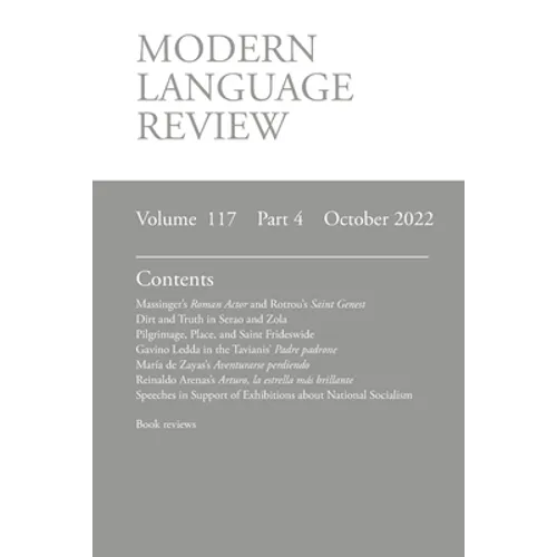 Modern Language Review (117: 4) October 2022