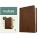 NLT Personal Size Giant Print Bible, Filament Enabled Edition (Red Letter, Leatherlike, Rustic Brown, Indexed)