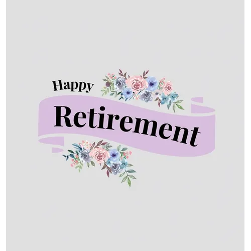 Happy Retirement Guest Book with lined pages (hardback)