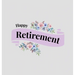Happy Retirement Guest Book with lined pages (hardback)