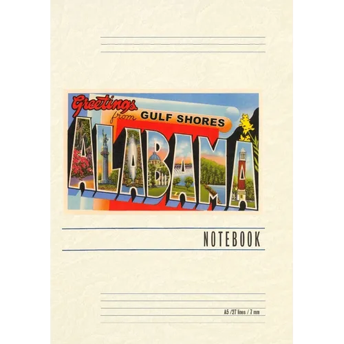 Vintage Lined Notebook Greetings from Gulf Shores