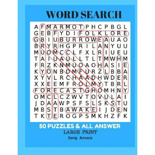 Word Search 50 Puzzles & All Answer Large Print: Word Search 50 Puzzles Large Print