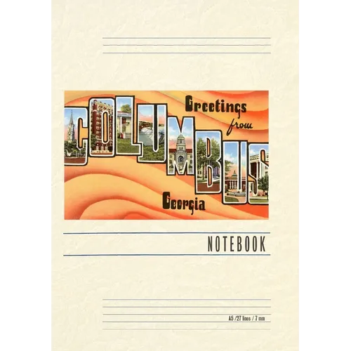 Vintage Lined Notebook Greetings from Columbus