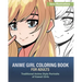 Anime Girl Coloring Book for Adults: Traditional Anime Style Portraits of Kawaii Girls