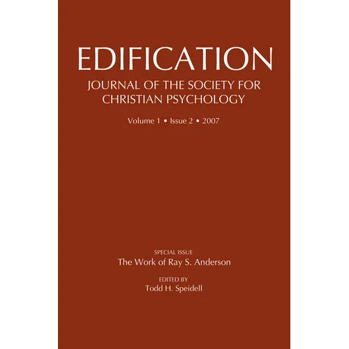 Edification-Journal of the Society of Christian Psychology
