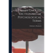 German-English Dictionary of Psychological Terms