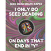 Seed Bead Graph Paper: Book for Designing Seed Beading Patterns, 8.5 by 11 Inches, Large Size, Funny Days Dark Swirl Cover