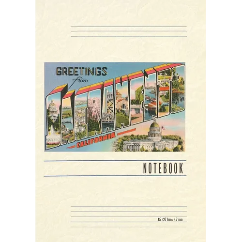 Vintage Lined Notebook Greetings from Sacramento, California