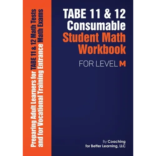 TABE 11 and 12 Consumable Student Math Workbook for Level M