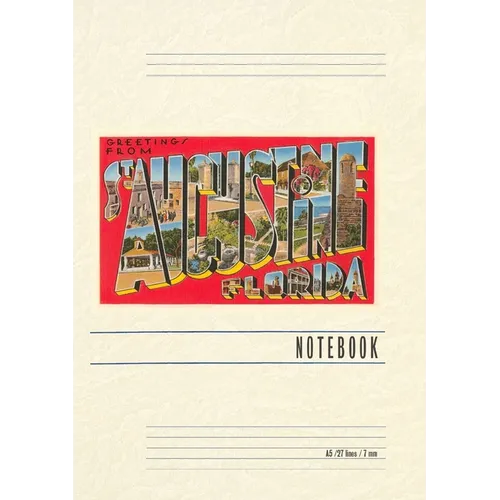 Vintage Lined Notebook Greetings from St. Augustine, Florida