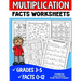 Multiplication Facts Worksheets: Grades 3-5 Digits 0-12 Math Worksheets
