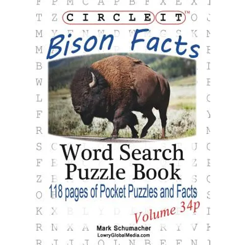 Circle It, Bison Facts, Pocket Size, Word Search, Puzzle Book