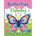 Butterflies And Flowers Coloring Book For Kids: 50 Cute Coloring Pages with Different Butterflies and Beautiful Flowers for Boys & Girls Ages 6-12