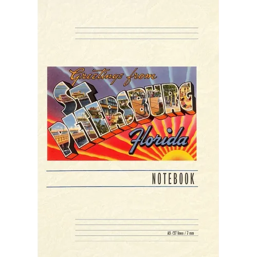 Vintage Lined Notebook Greetings from St. Petersburg, Florida