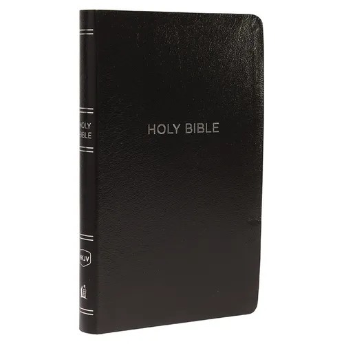 NKJV, Thinline Reference Bible, Leather-Look, Black, Red Letter Edition, Comfort Print