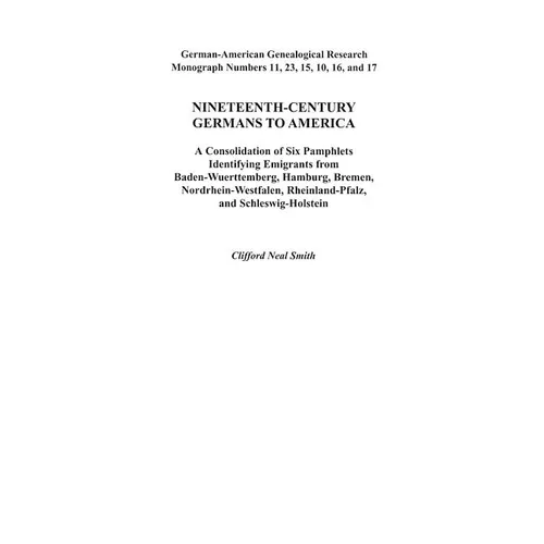 Nineteenth-Century Germans to America
