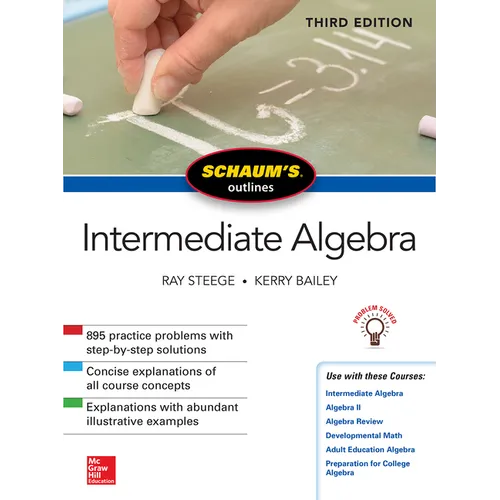 Schaum's Outline of Intermediate Algebra, Third Edition