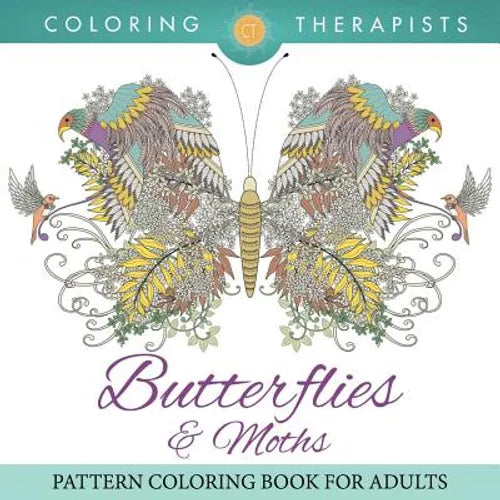 Butterflies & Moths Pattern Coloring Book For Adults