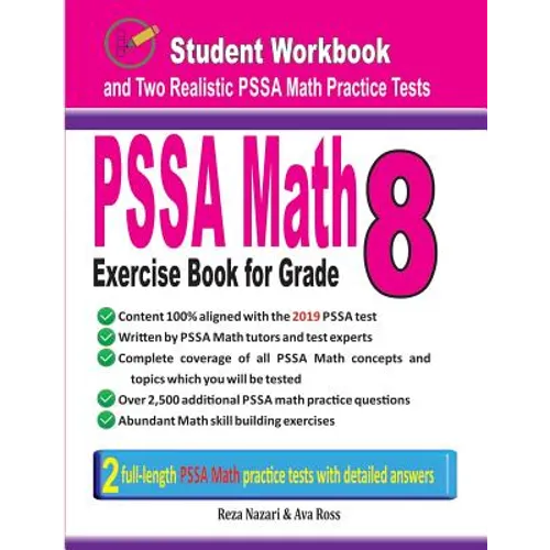 Pssa Math Exercise Book for Grade 8: Student Workbook and Two Realistic Pssa Math Tests
