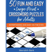 50 Fun and Easy Large Print Crosswords Puzzles for Adults