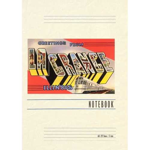 Vintage Lined Notebook Greetings from La Grange, Illinois