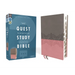 Niv, Quest Study Bible, Leathersoft, Gray/Pink, Thumb Indexed, Comfort Print: The Only Q and A Study Bible