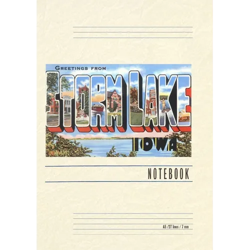 Vintage Lined Notebook Greetings from Storm Lake