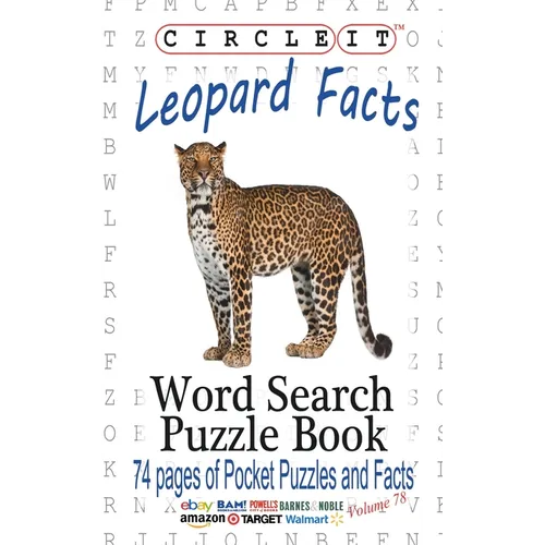 Circle It, Leopard Facts, Word Search, Puzzle Book