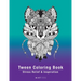 Tween Coloring Book: Stress Relief & Inspiration: Detailed Zendoodle Pages For Boys, Girls, Preteens, Ages 8-12, Intricate Complex Zentangle Drawings,