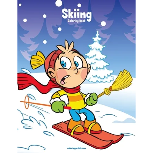 Skiing Coloring Book 1