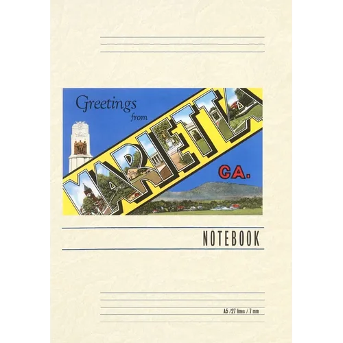 Vintage Lined Notebook Greetings from Marietta